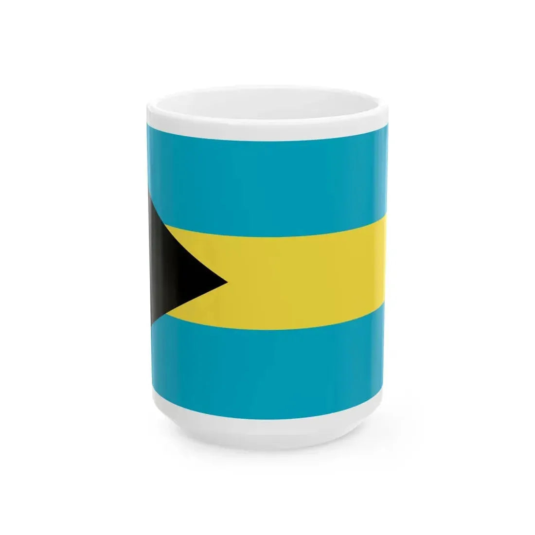Flag of the Bahamas 1973-2006 (Bahamas) White Coffee Mug 15oz - Go Mug Yourself