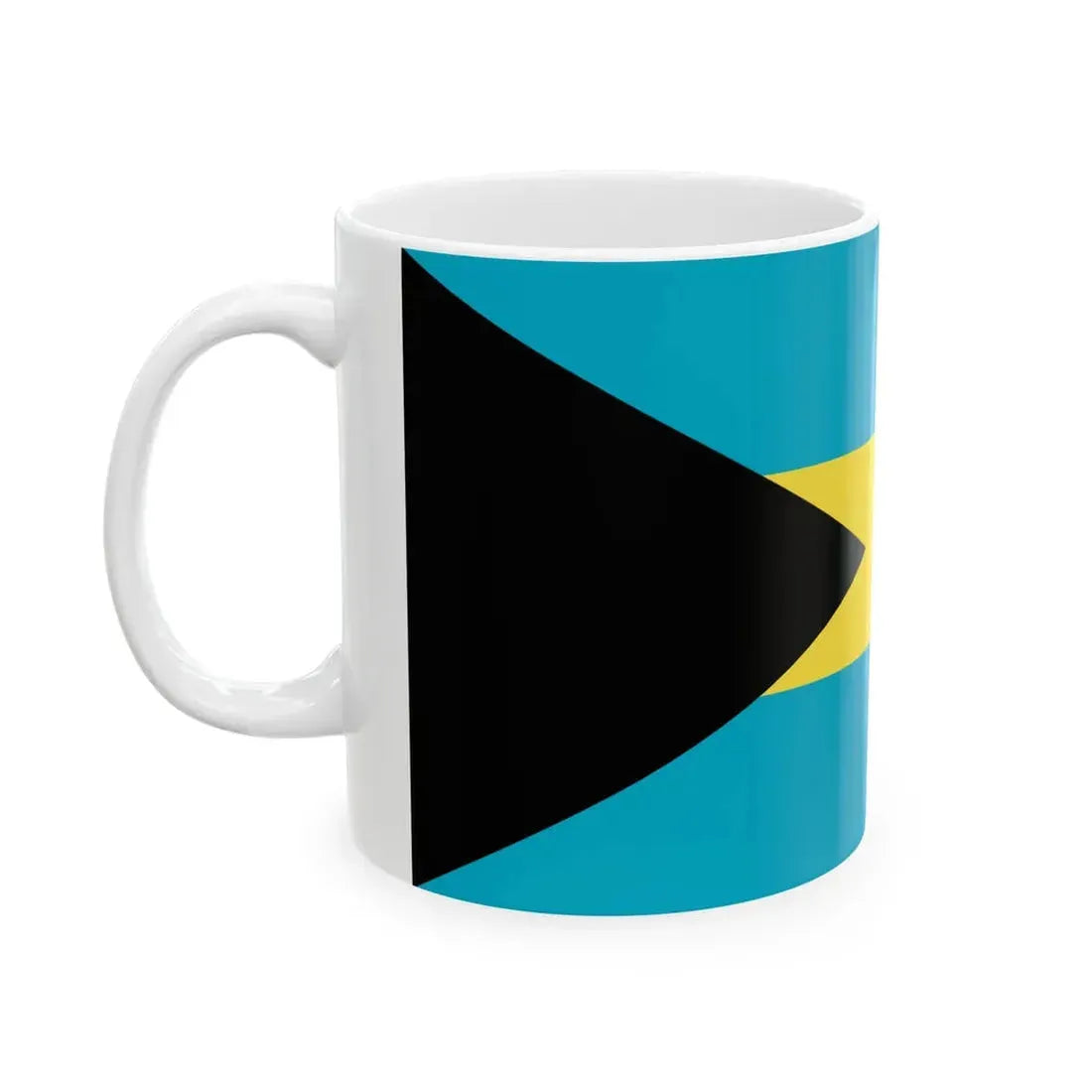 Flag of the Bahamas 1973-2006 (Bahamas) White Coffee Mug - Go Mug Yourself