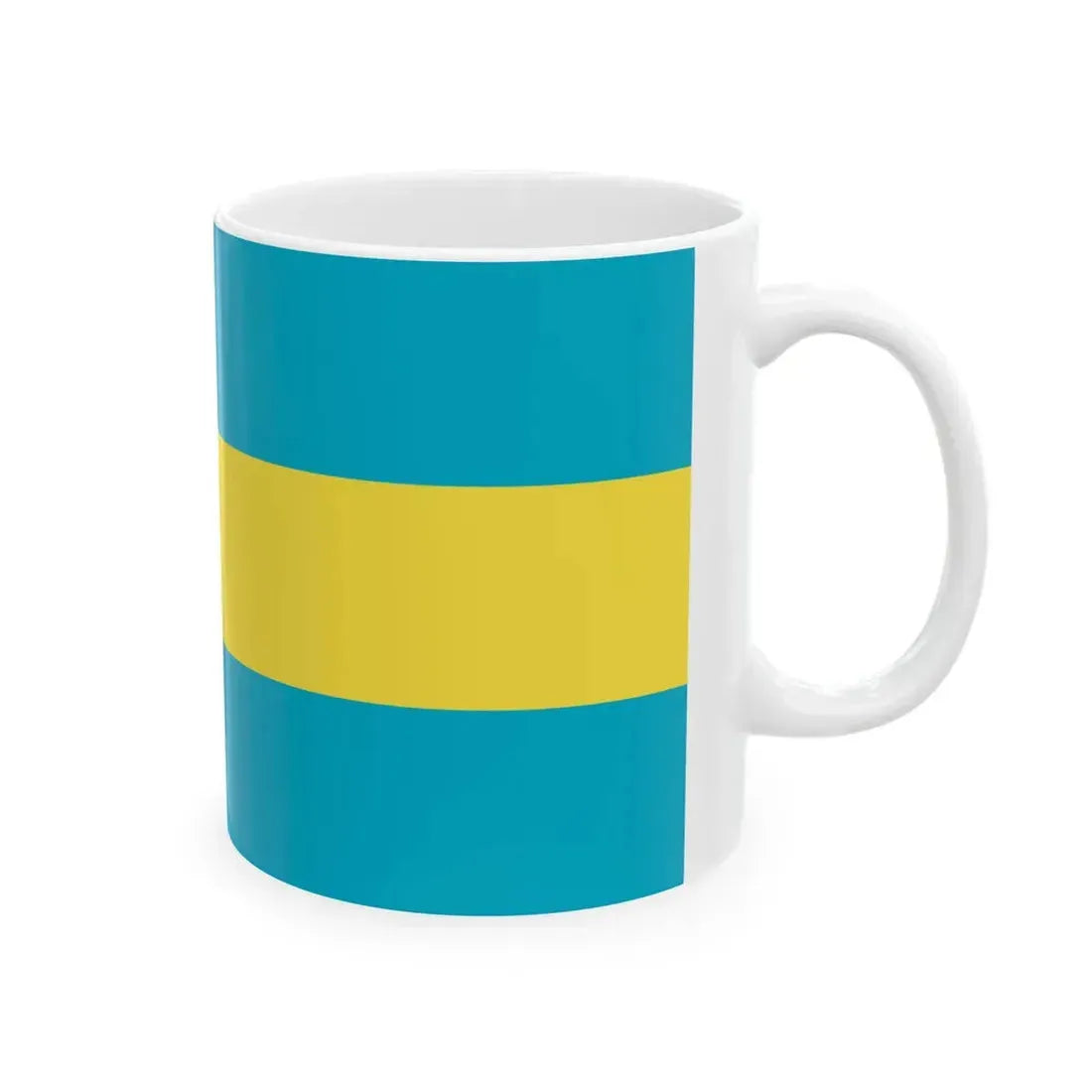 Flag of the Bahamas 1973-2006 (Bahamas) White Coffee Mug - Go Mug Yourself