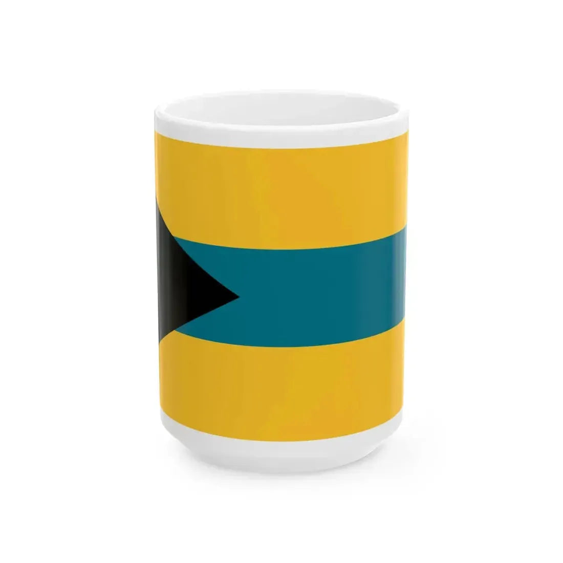 Flag of the Bahamas 1973 proposal by Anthony Wagner (Bahamas) White Coffee Mug 15oz - Go Mug Yourself