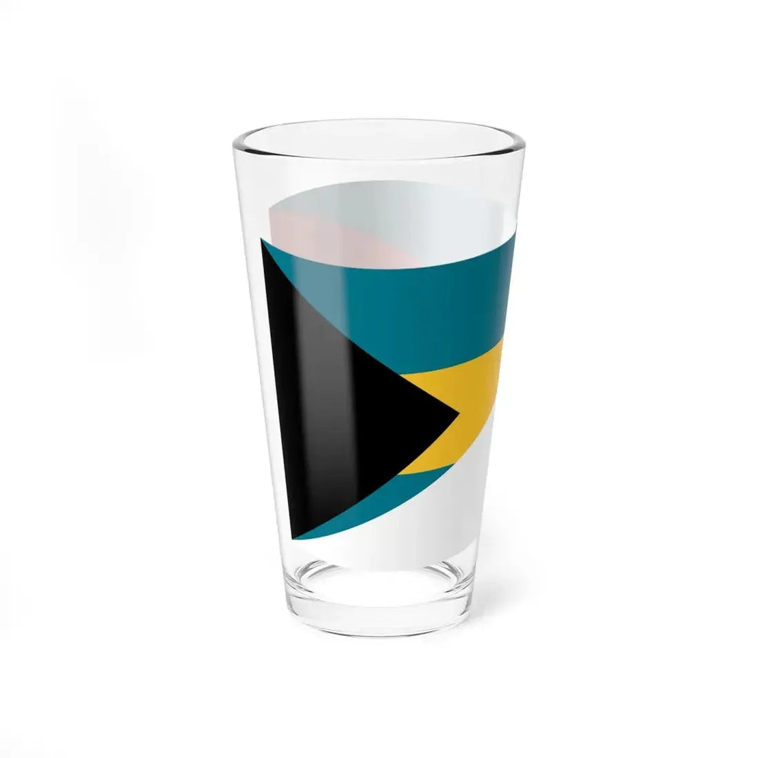Flag of the Bahamas and Indonesia with waves (Bahamas) Pint Glass 16oz - Go Mug Yourself