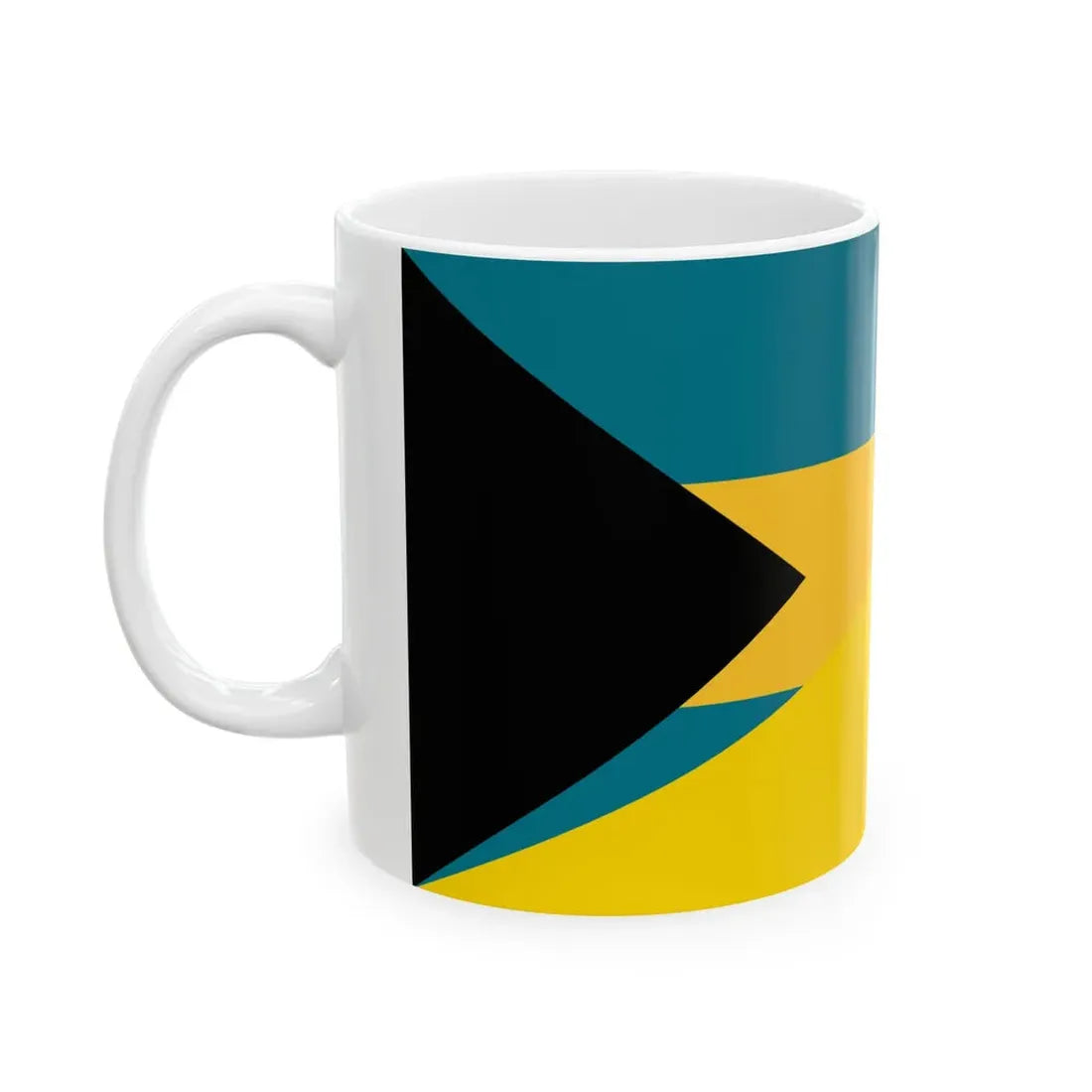 Flag of the Bahamas and Ukraine (Bahamas) White Coffee Mug - Go Mug Yourself