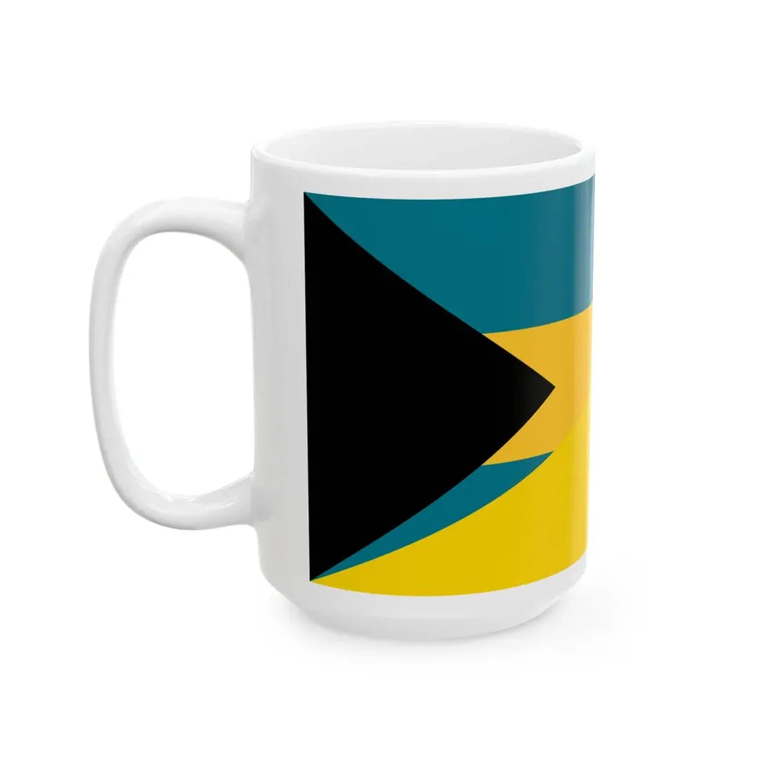 Flag of the Bahamas and Ukraine (Bahamas) White Coffee Mug - Go Mug Yourself