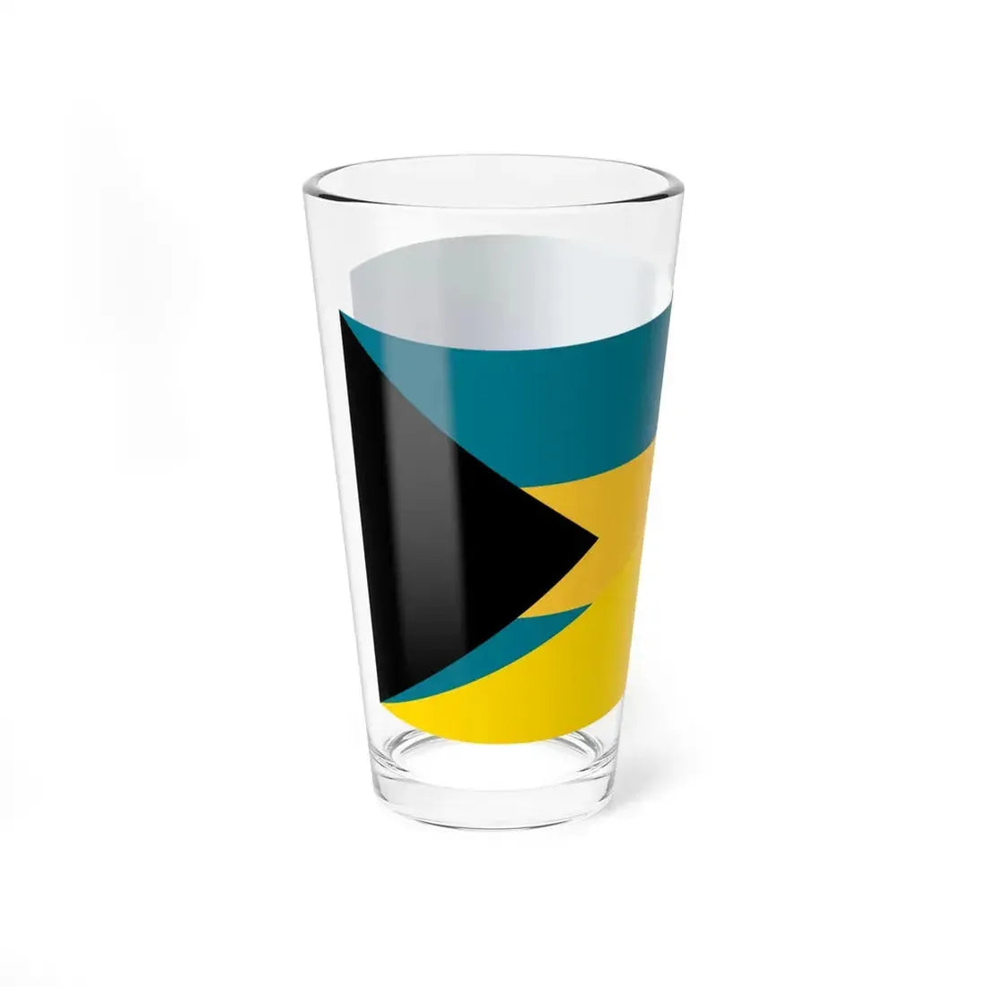 Flag of the Bahamas and Ukraine with waves (Bahamas) Pint Glass 16oz - Go Mug Yourself