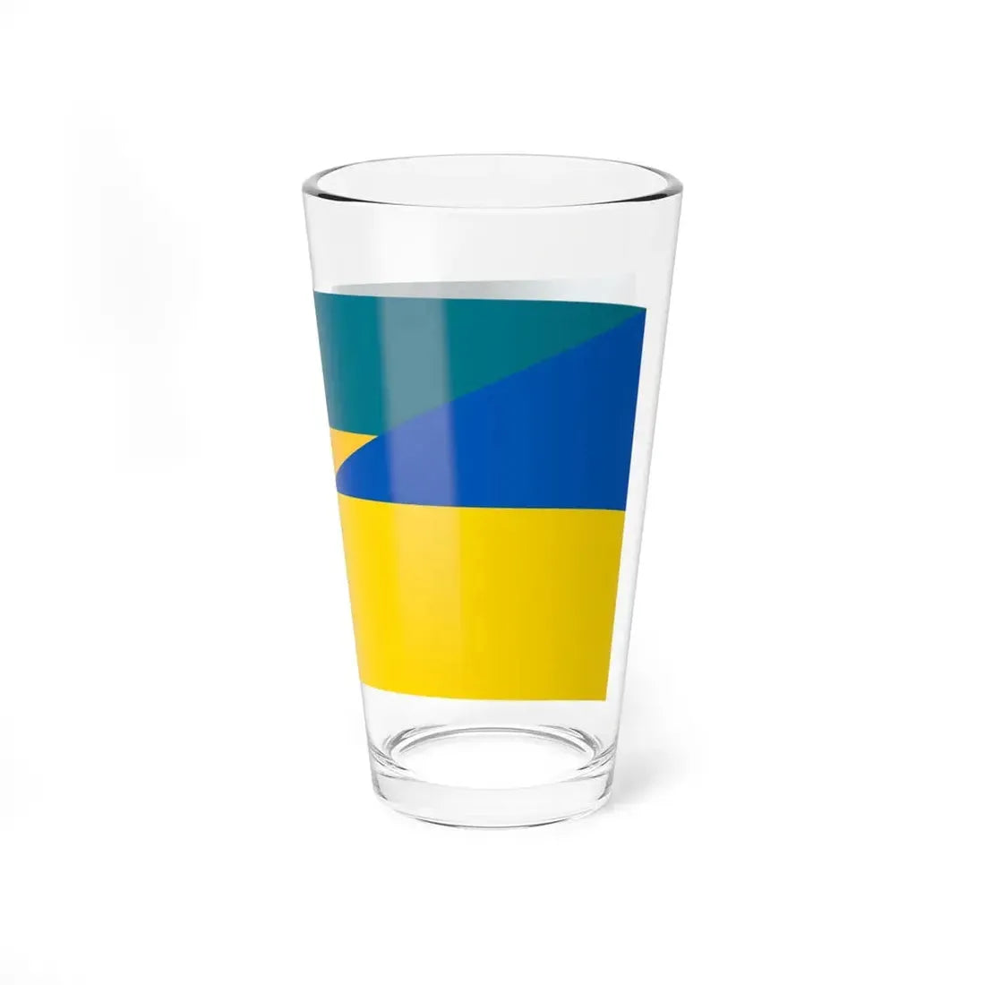 Flag of the Bahamas and Ukraine with waves (Bahamas) Pint Glass 16oz - Go Mug Yourself