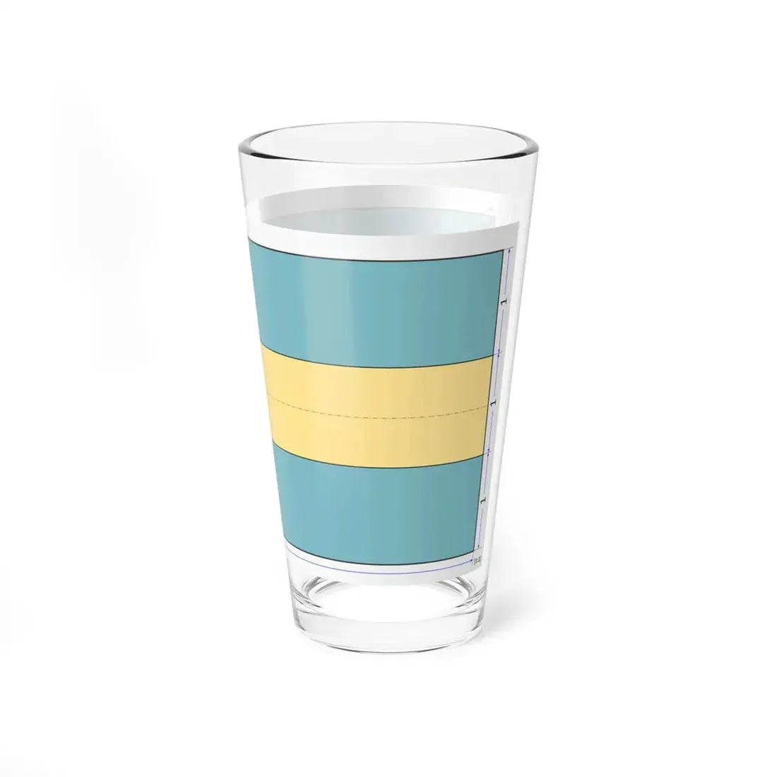 Flag of the Bahamas construction sheet (Bahamas) Pint Glass 16oz - Go Mug Yourself