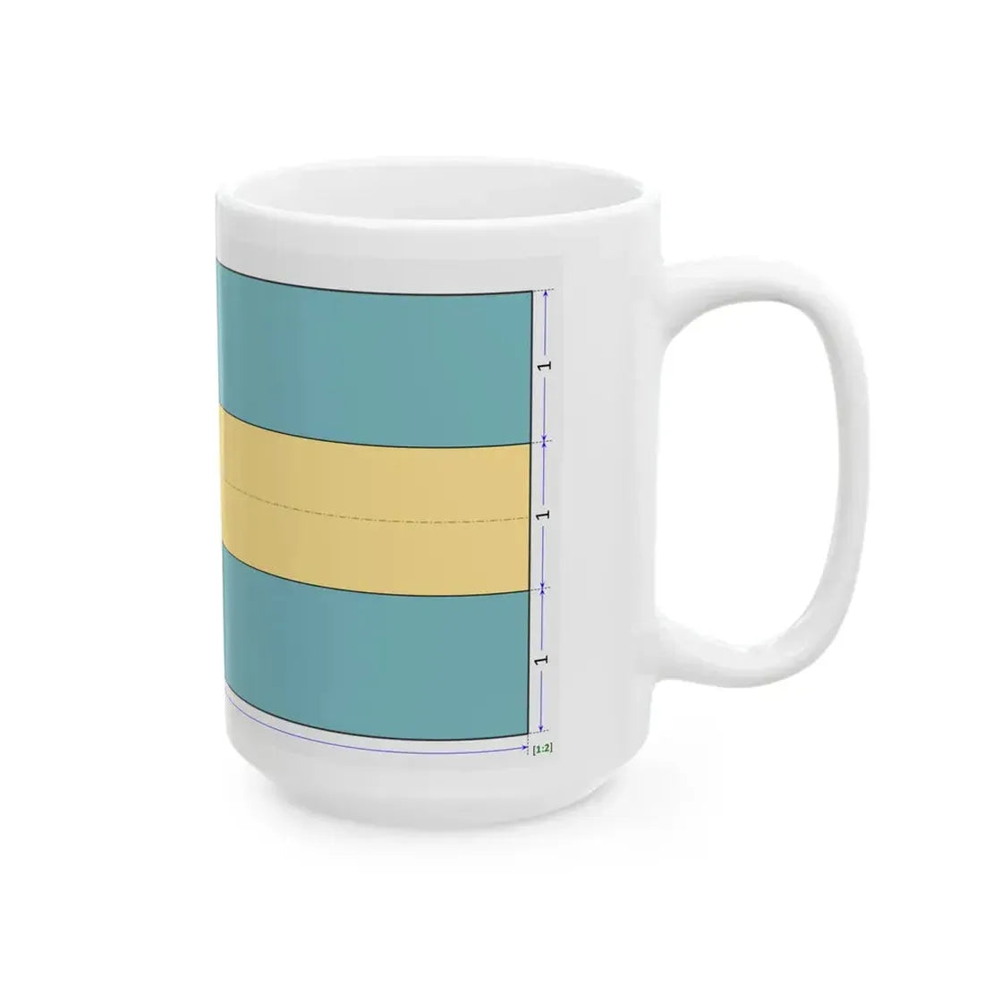 Flag of the Bahamas construction sheet (Bahamas) White Coffee Mug - Go Mug Yourself