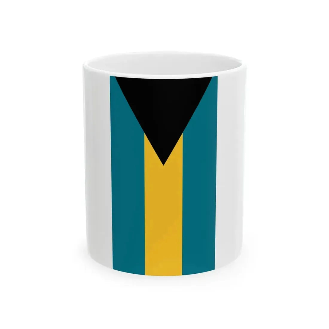 Flag of the Bahamas vertical (Bahamas) White Coffee Mug 11oz - Go Mug Yourself