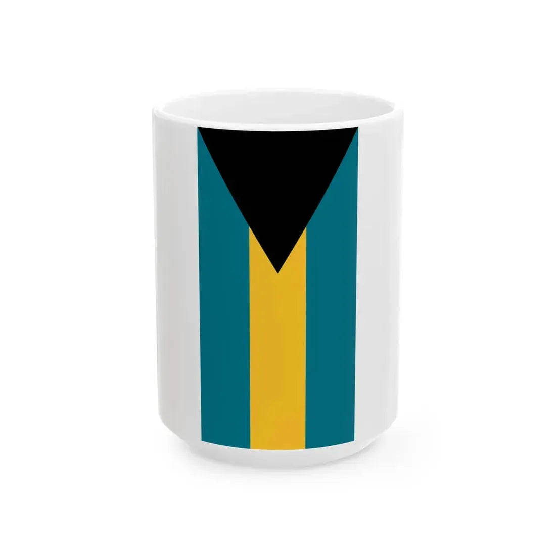 Flag of the Bahamas vertical (Bahamas) White Coffee Mug 15oz - Go Mug Yourself