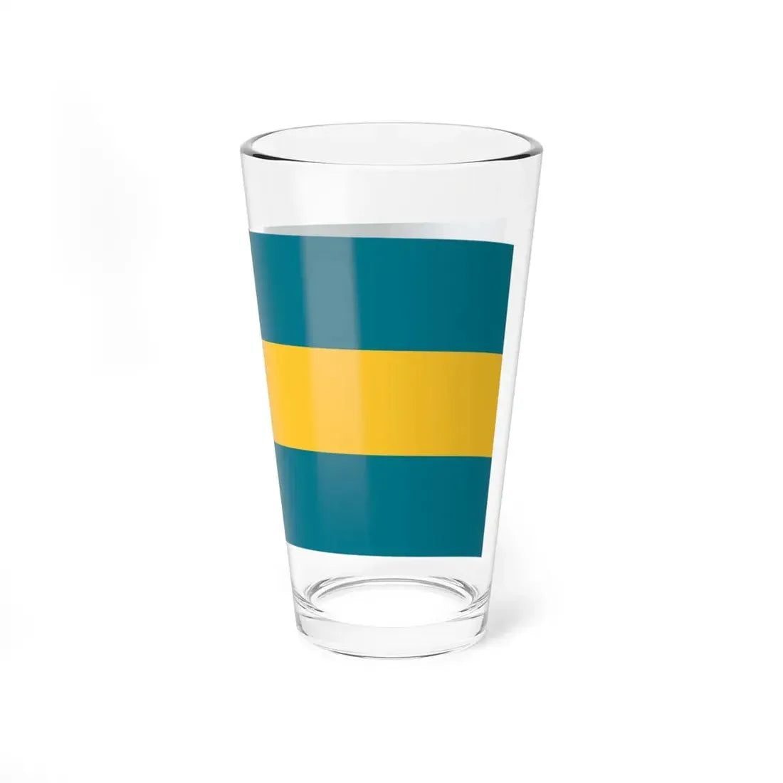 Flag of the Bahamas with waves (Bahamas) Pint Glass 16oz - Go Mug Yourself