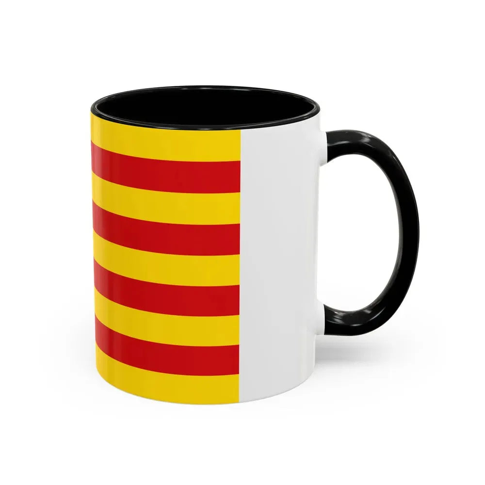 Flag of the Balearic Islands Spain - Accent Coffee Mug - Go Mug Yourself