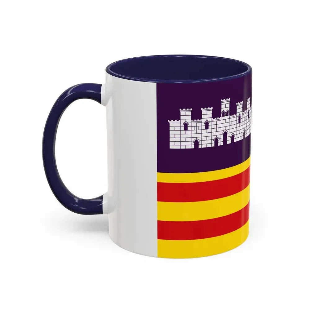 Flag of the Balearic Islands Spain - Accent Coffee Mug - Go Mug Yourself