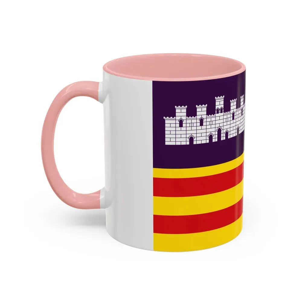 Flag of the Balearic Islands Spain - Accent Coffee Mug - Go Mug Yourself