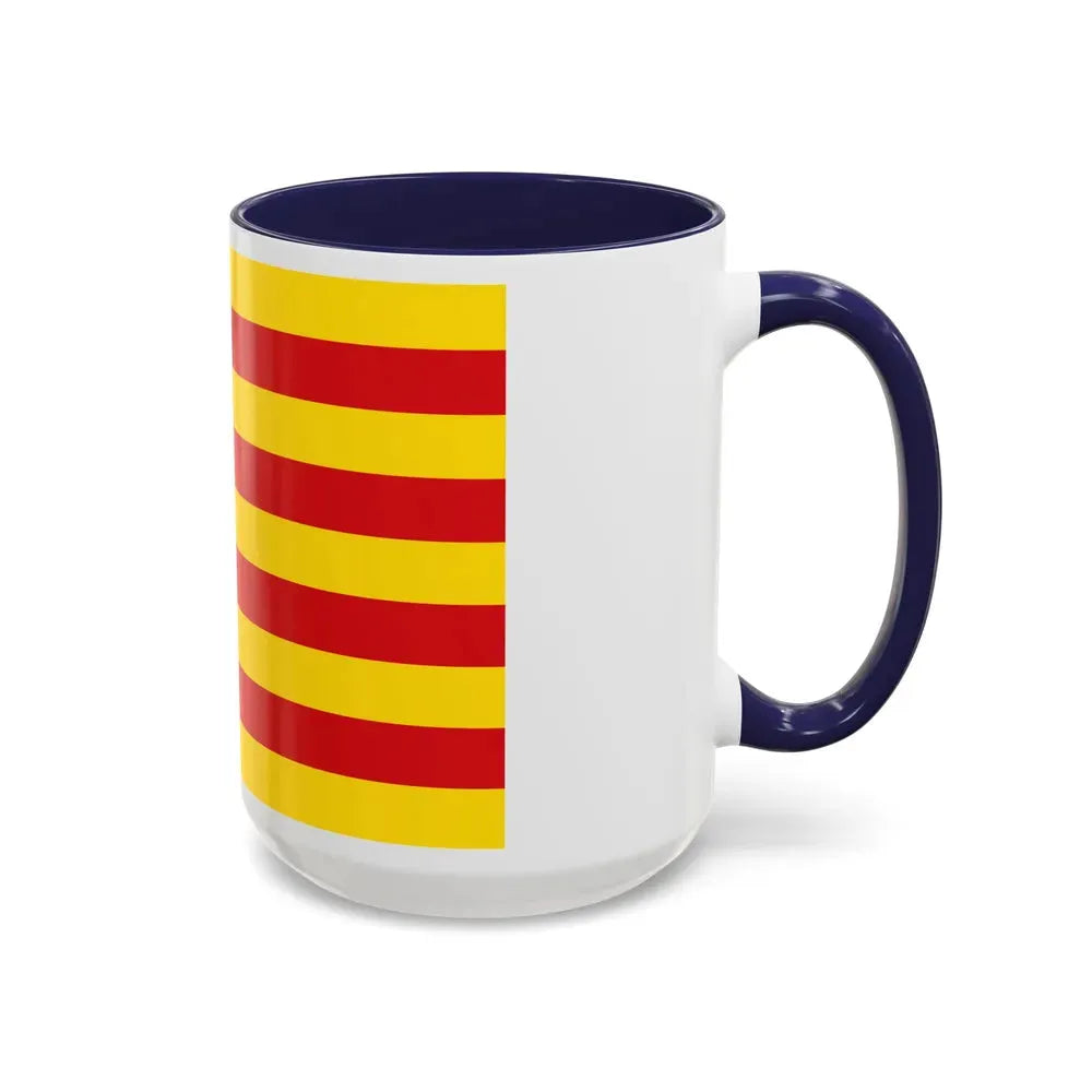 Flag of the Balearic Islands Spain - Accent Coffee Mug - Go Mug Yourself