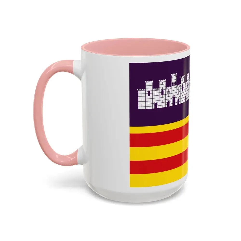 Flag of the Balearic Islands Spain - Accent Coffee Mug - Go Mug Yourself
