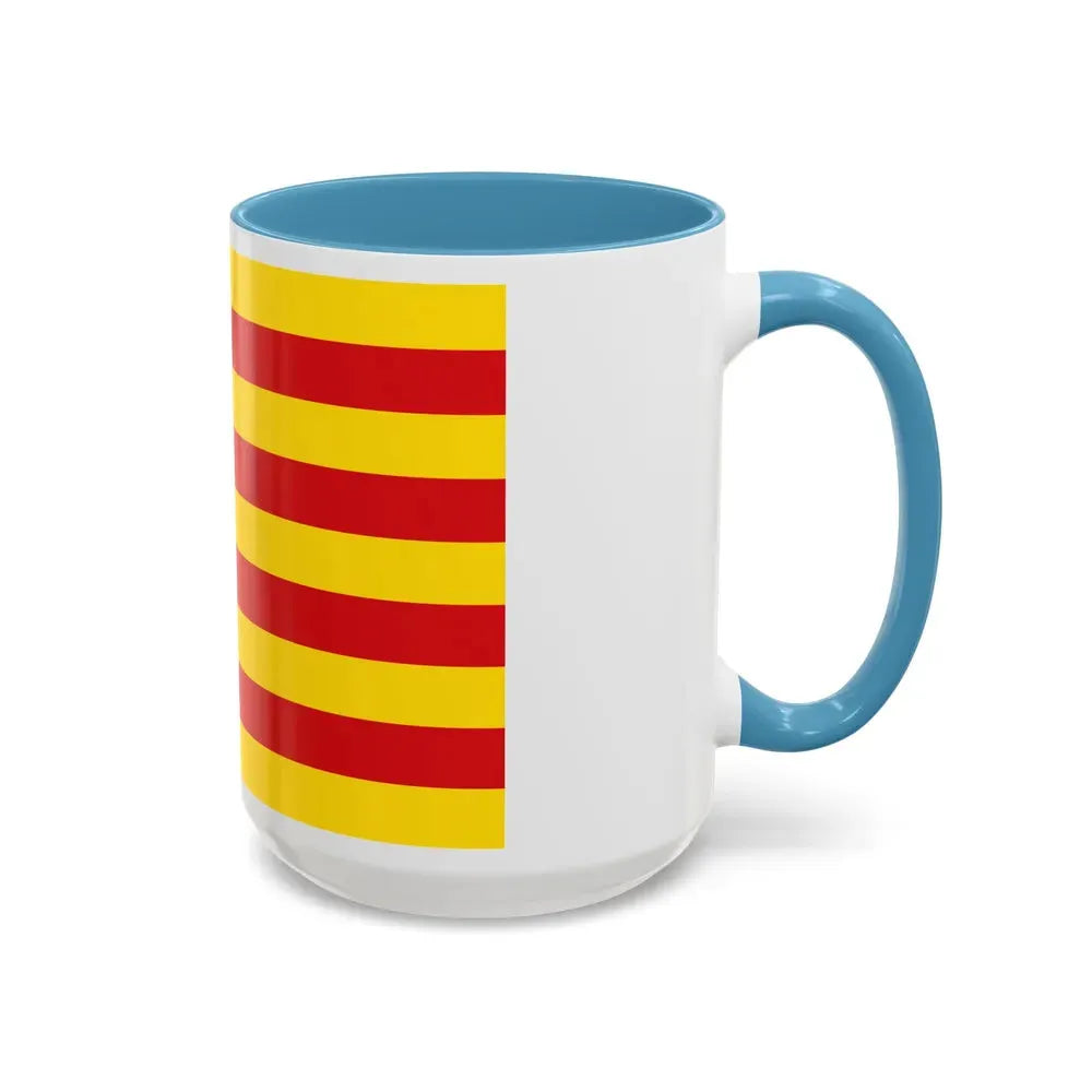 Flag of the Balearic Islands Spain - Accent Coffee Mug - Go Mug Yourself