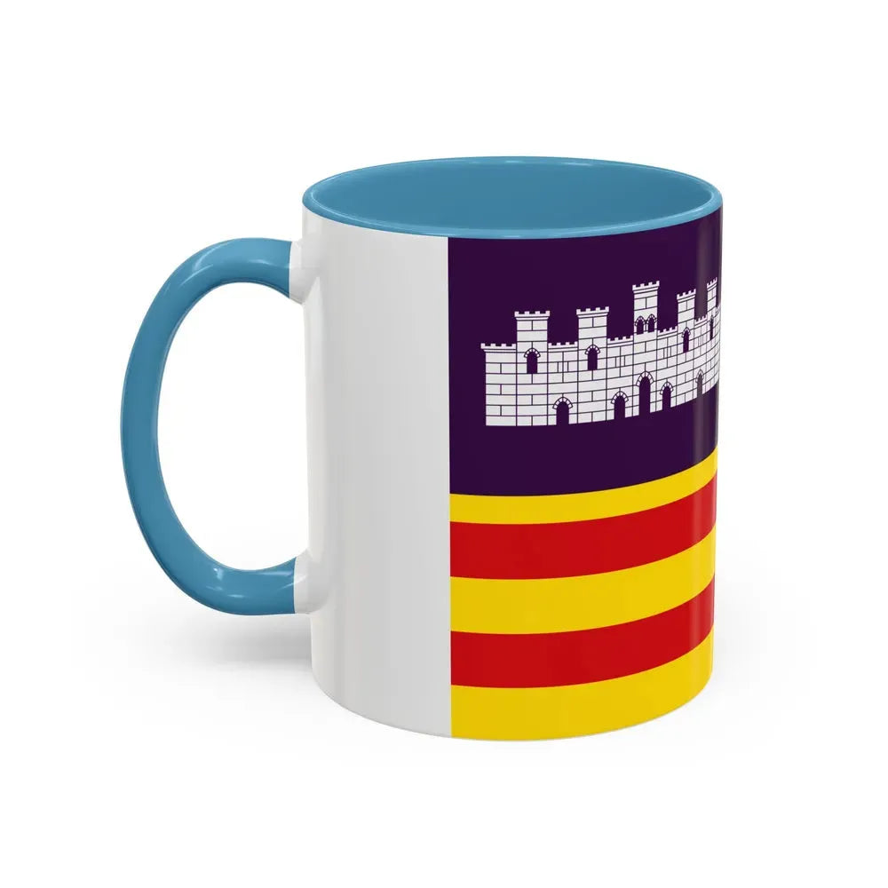 Flag of the Balearic Islands Spain - Accent Coffee Mug - Go Mug Yourself