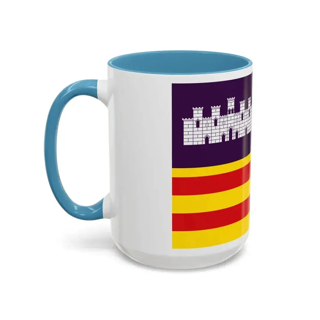 Flag of the Balearic Islands Spain - Accent Coffee Mug - Go Mug Yourself