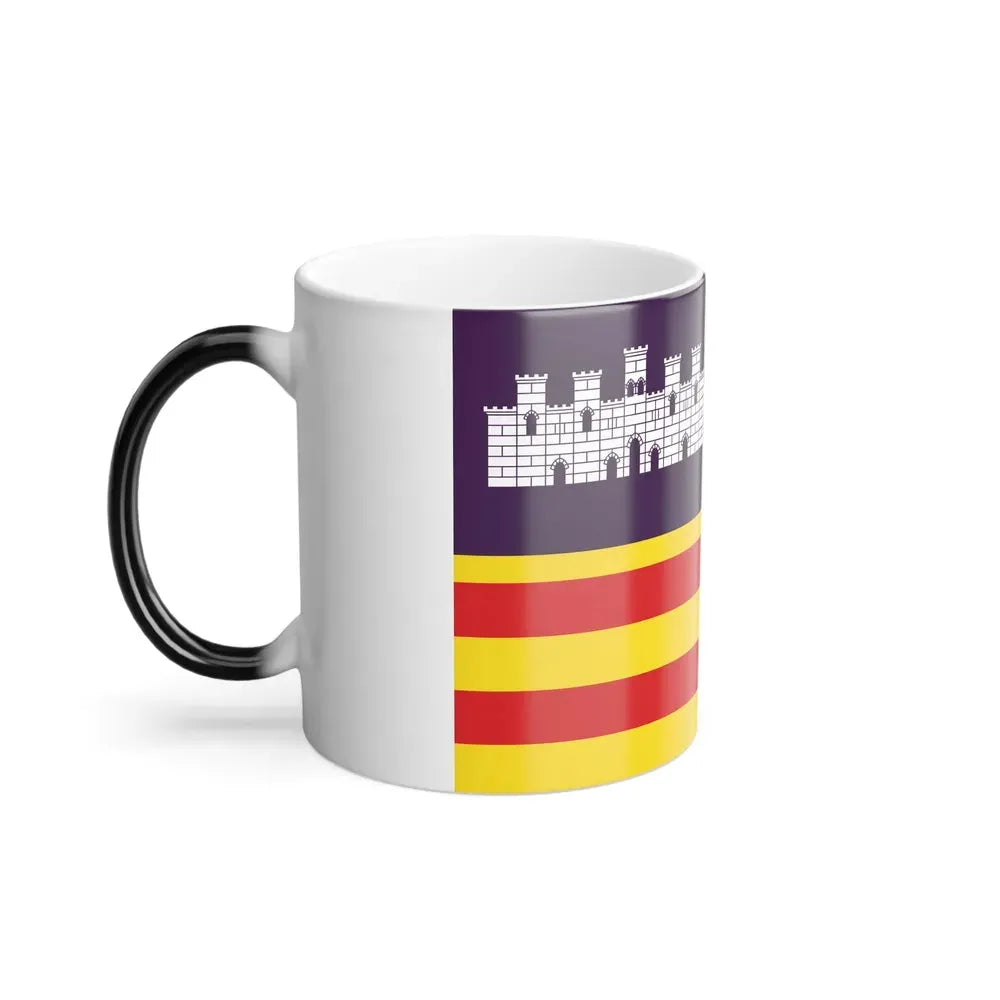 Flag of the Balearic Islands Spain - Color Changing Coffee Mug - Go Mug Yourself