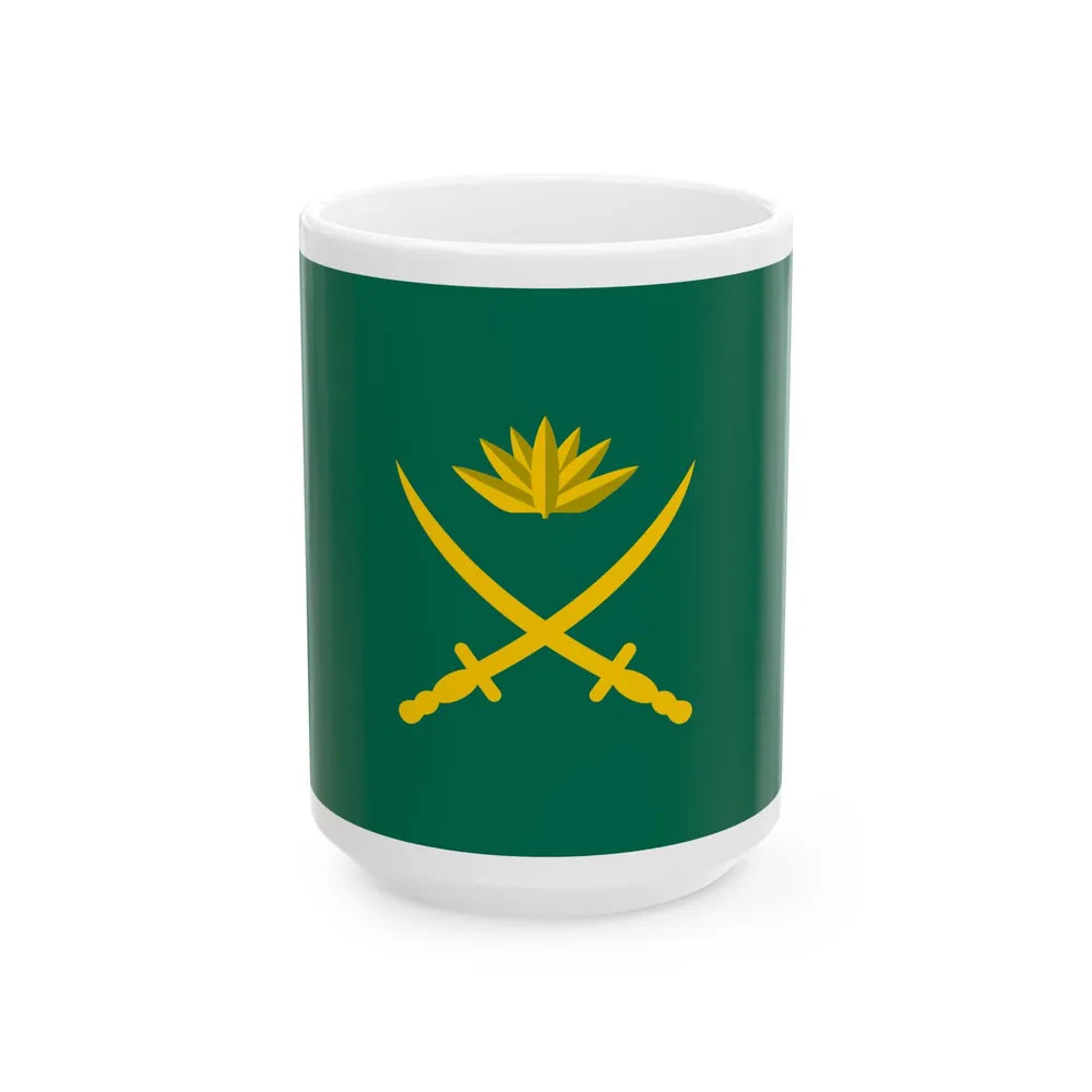 Flag of the Bangladesh Army (Bangladesh) White Coffee Mug 15oz - Go Mug Yourself