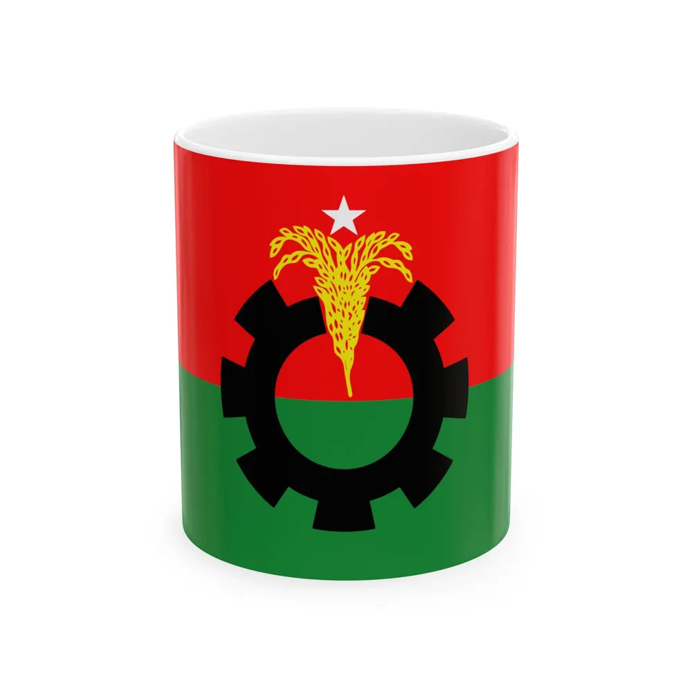 Flag of the Bangladesh Nationalist Party (Bangladesh) White Coffee Mug 11oz - Go Mug Yourself