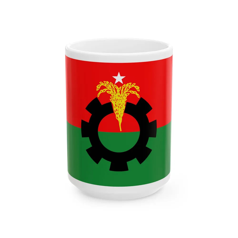 Flag of the Bangladesh Nationalist Party (Bangladesh) White Coffee Mug 15oz - Go Mug Yourself