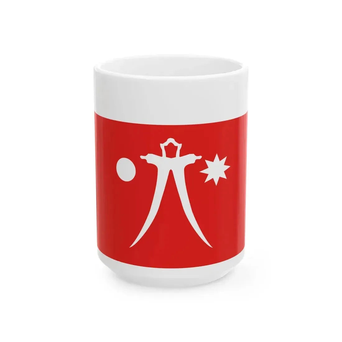 Flag of the Batak People (Indonesia) White Coffee Mug 15oz - Go Mug Yourself