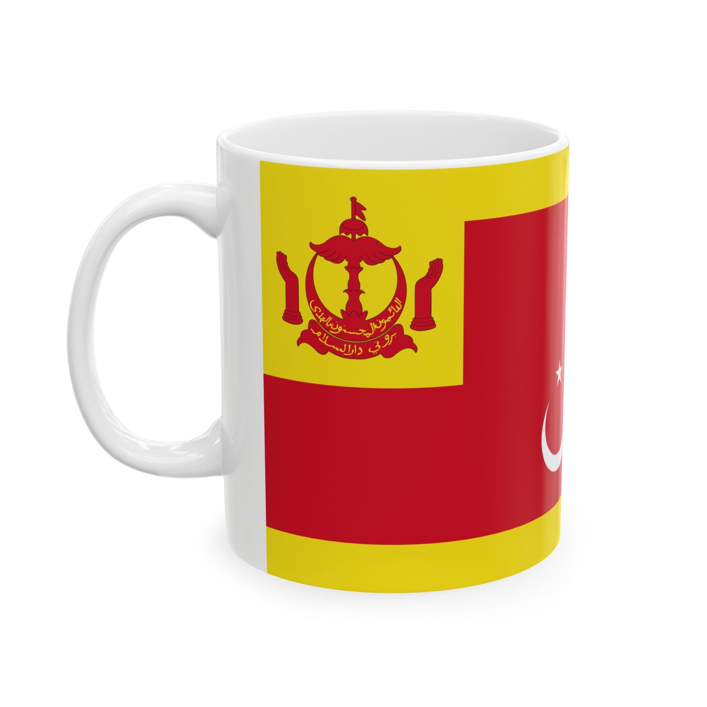 Flag of the Begawan Pehin Datu Imam (Brunei) White Coffee Mug-Go Mug Yourself