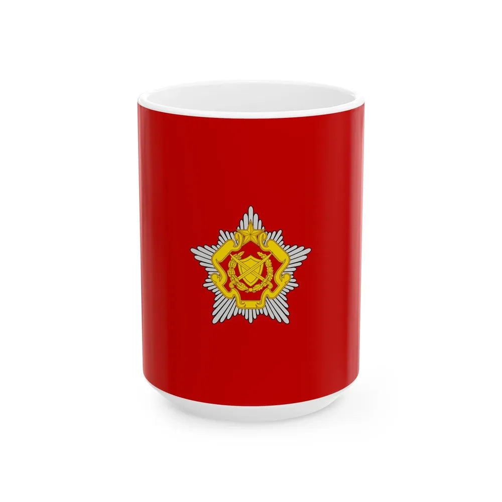 Flag of the Belarusian Land Forces (Belarus) White Coffee Mug 15oz - Go Mug Yourself