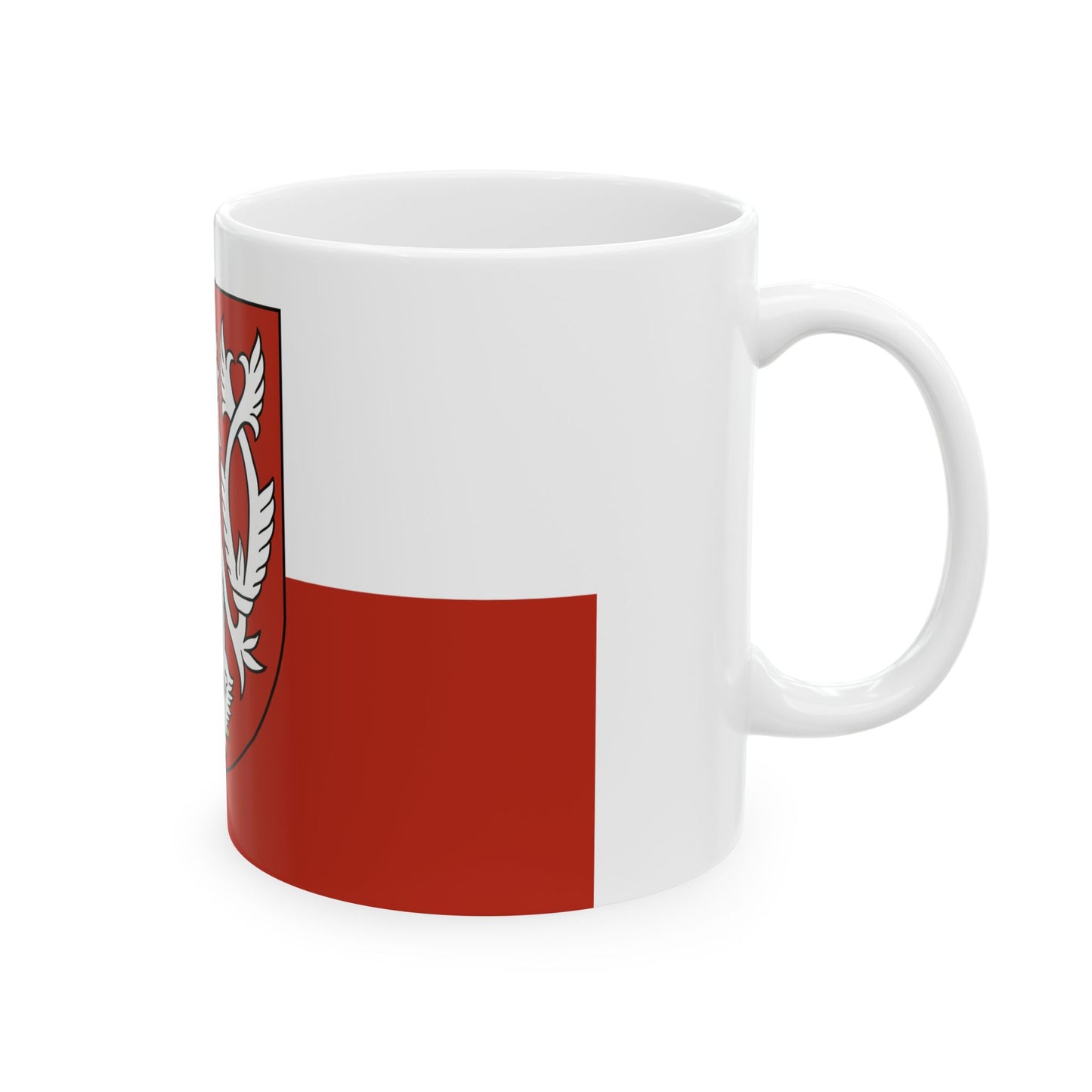 Flag of the Bohemian Coat of Arms (Czech Republic) White Coffee Mug-Go Mug Yourself
