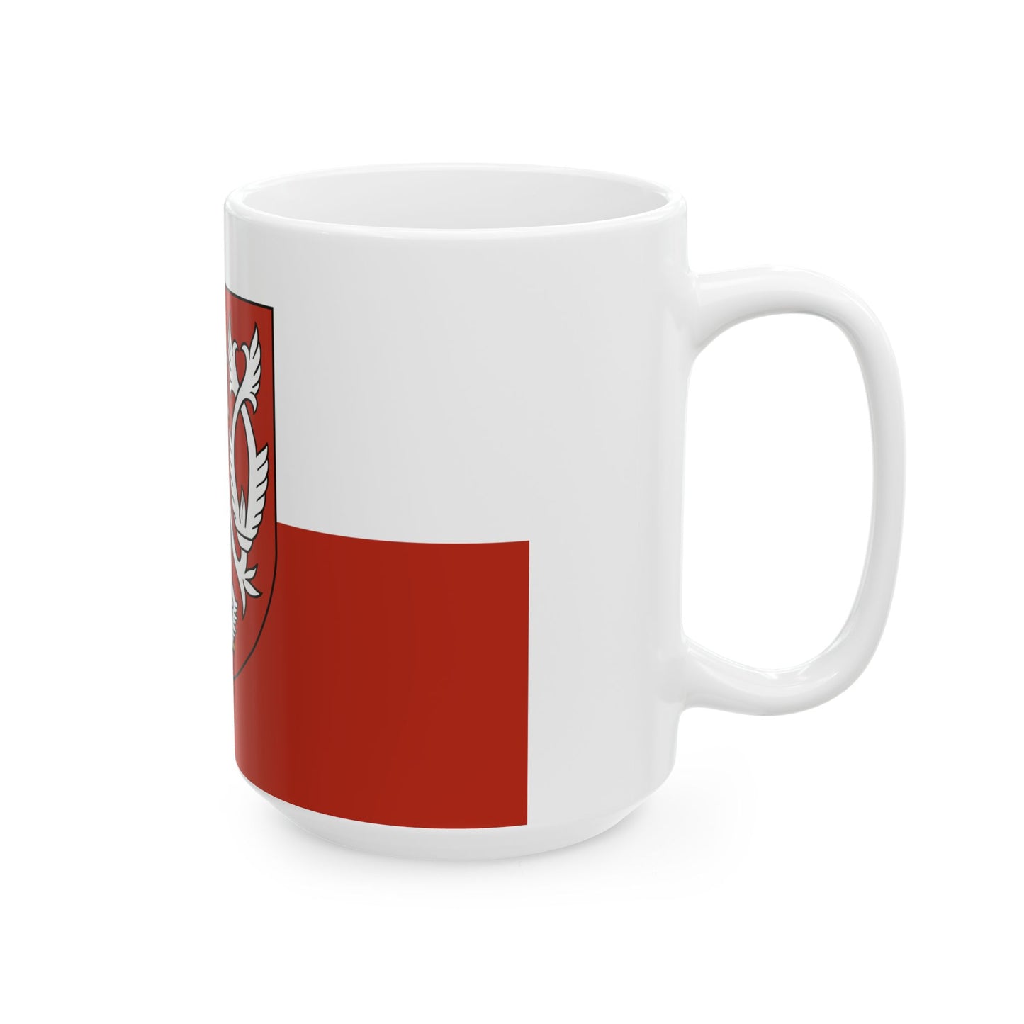 Flag of the Bohemian Coat of Arms (Czech Republic) White Coffee Mug-Go Mug Yourself