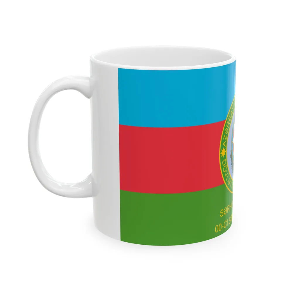 Flag of the Border Regiments Reverse (Azerbaijan) White Coffee Mug - Go Mug Yourself