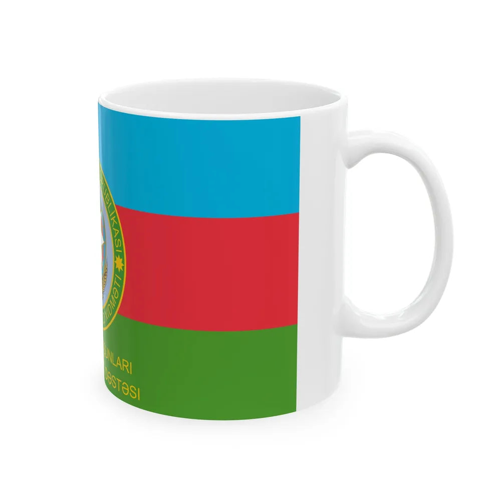 Flag of the Border Regiments Reverse (Azerbaijan) White Coffee Mug - Go Mug Yourself