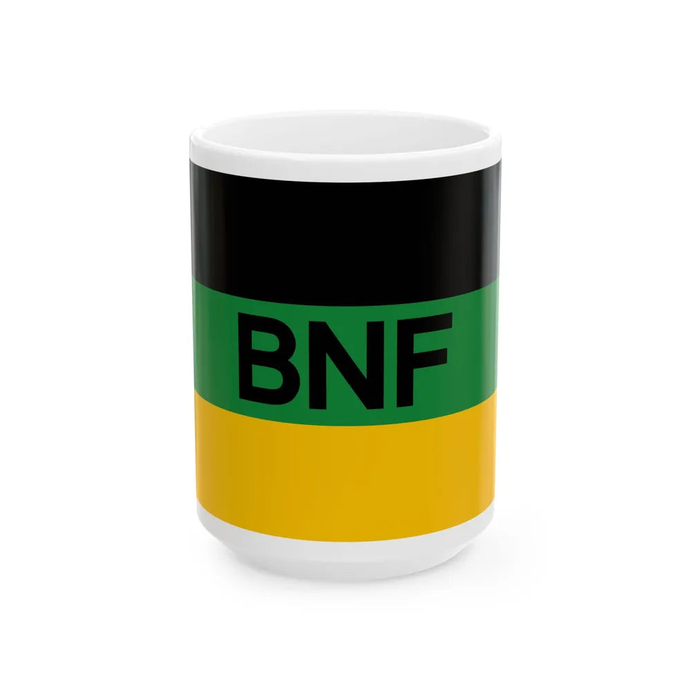 Flag of the Botswana National Front (Botswana) White Coffee Mug 15oz - Go Mug Yourself