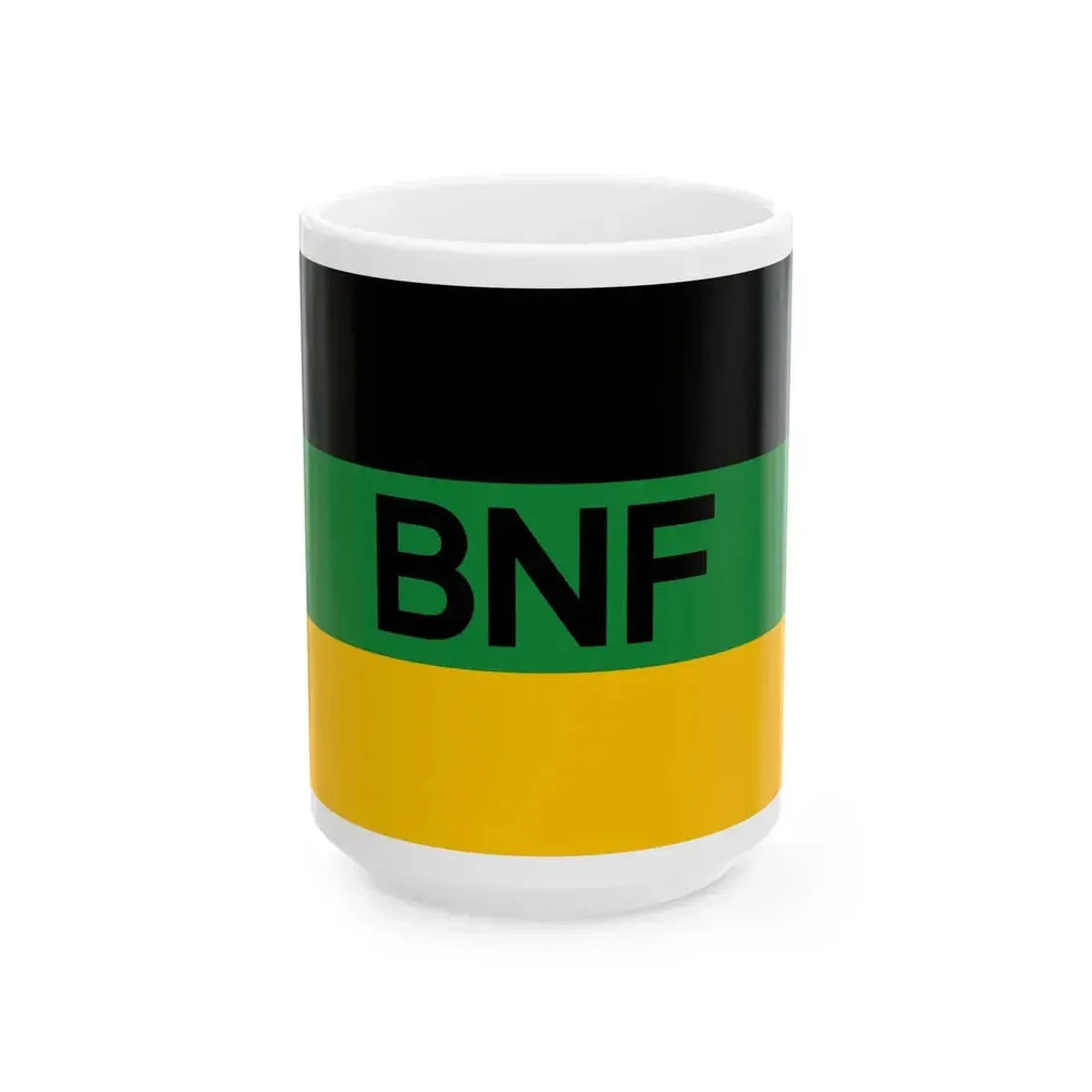 Flag of the Botswana National Front (Botswana) White Coffee Mug 15oz - Go Mug Yourself