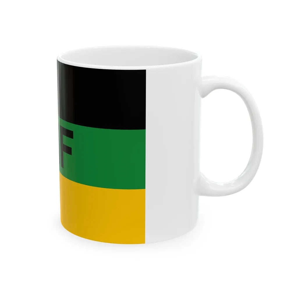 Flag of the Botswana National Front (Botswana) White Coffee Mug - Go Mug Yourself