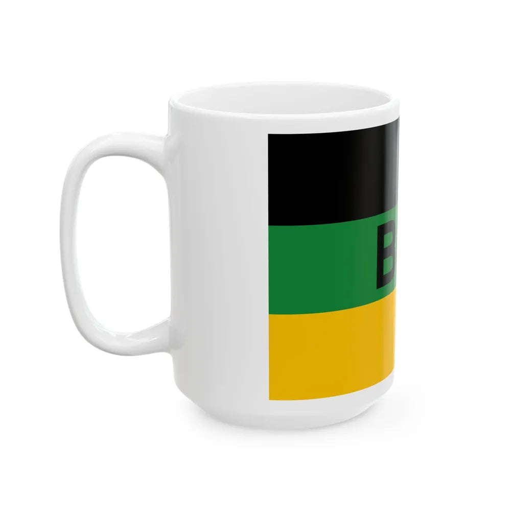 Flag of the Botswana National Front (Botswana) White Coffee Mug - Go Mug Yourself