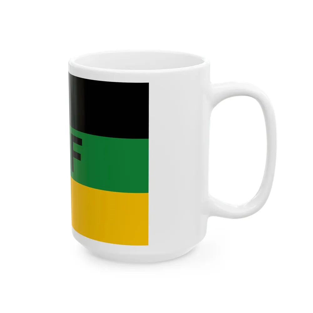 Flag of the Botswana National Front (Botswana) White Coffee Mug - Go Mug Yourself