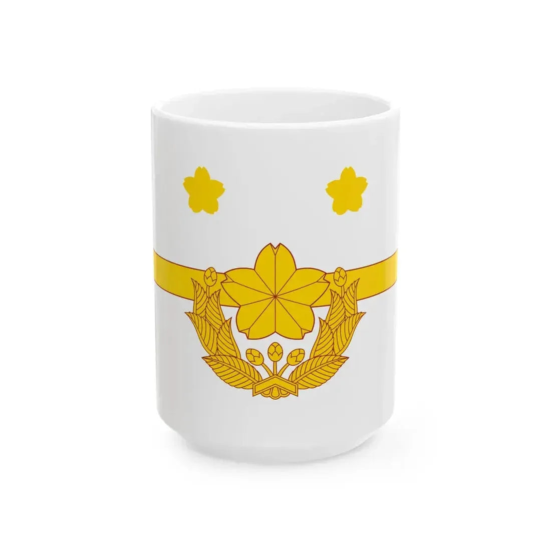 Flag of the Brigadier of the Ground Self-Defense Force Japan (Japan) White Coffee Mug 15oz - Go Mug Yourself