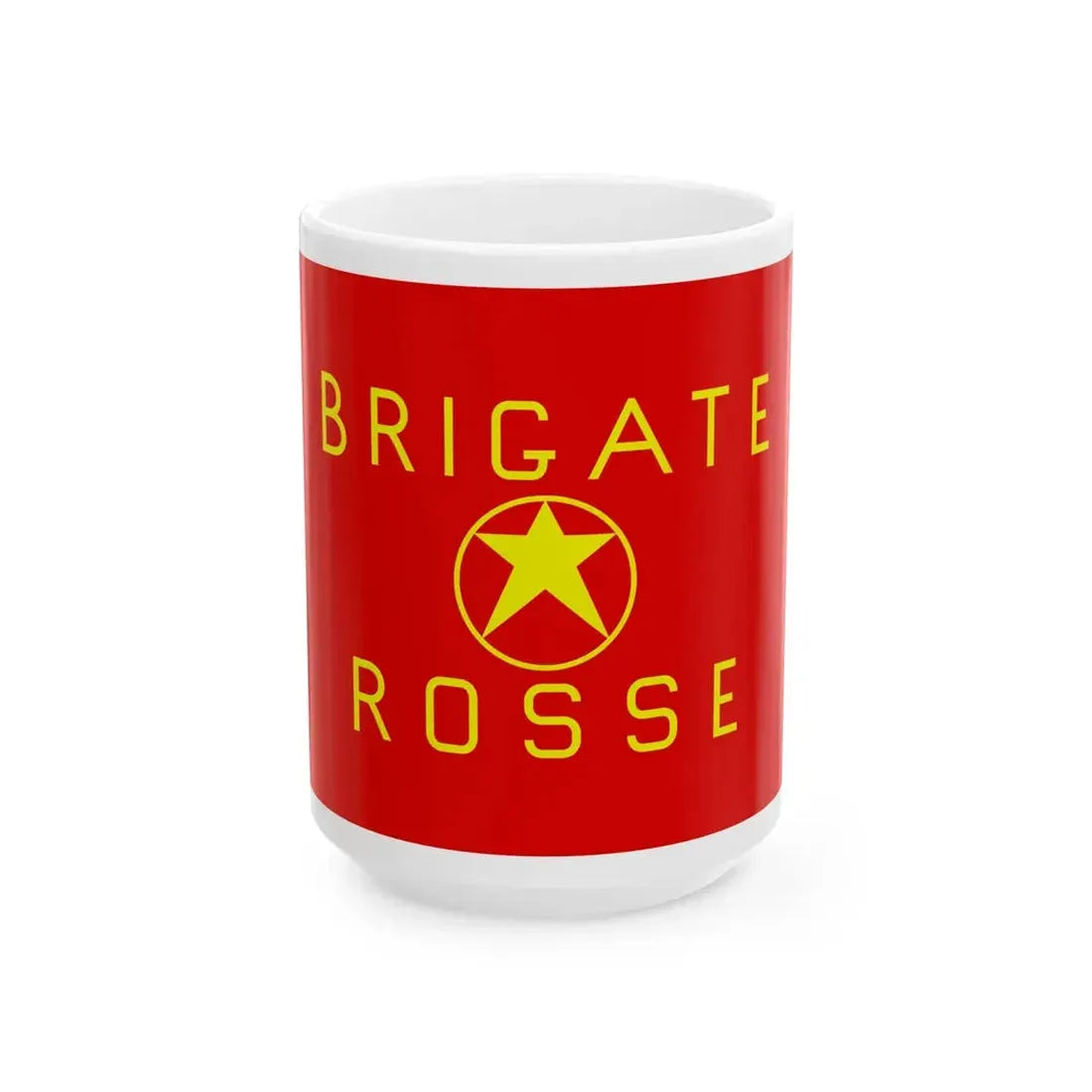 Flag of the Brigate Rosse (Italy) White Coffee Mug 15oz - Go Mug Yourself