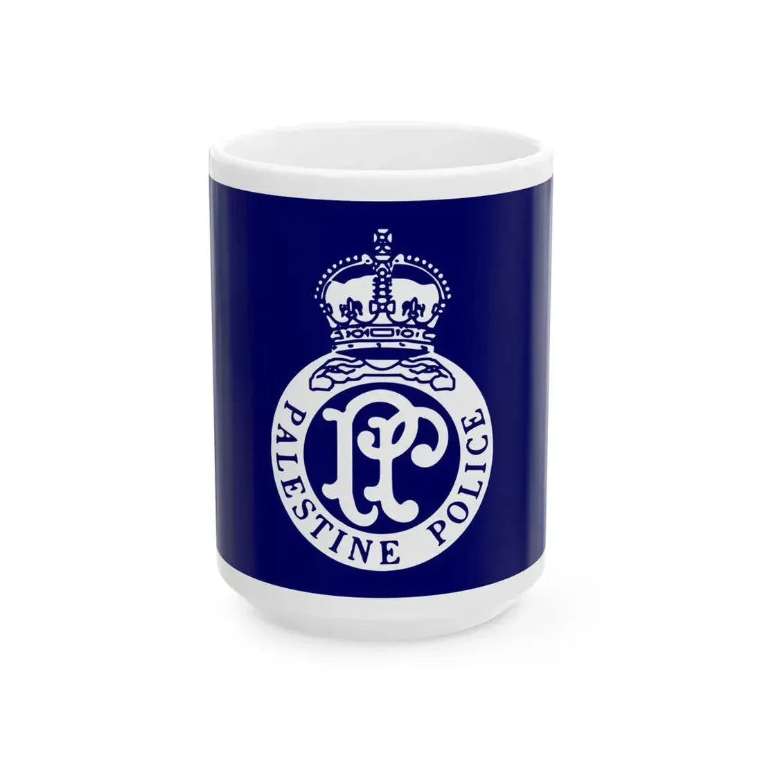 Flag of the British Mandate Police (Israel) White Coffee Mug 15oz - Go Mug Yourself