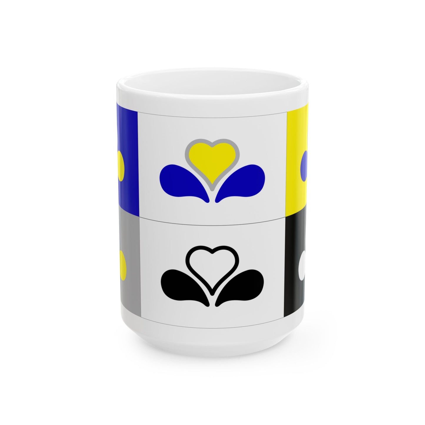 Flag of the Brussels-Capital Region all Variants (Belgium) White Coffee Mug-15oz-Go Mug Yourself