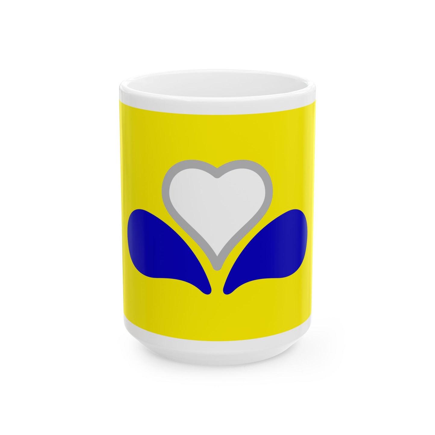 Flag of the Brussels-Capital Region Variant 3 (Belgium) White Coffee Mug-15oz-Go Mug Yourself