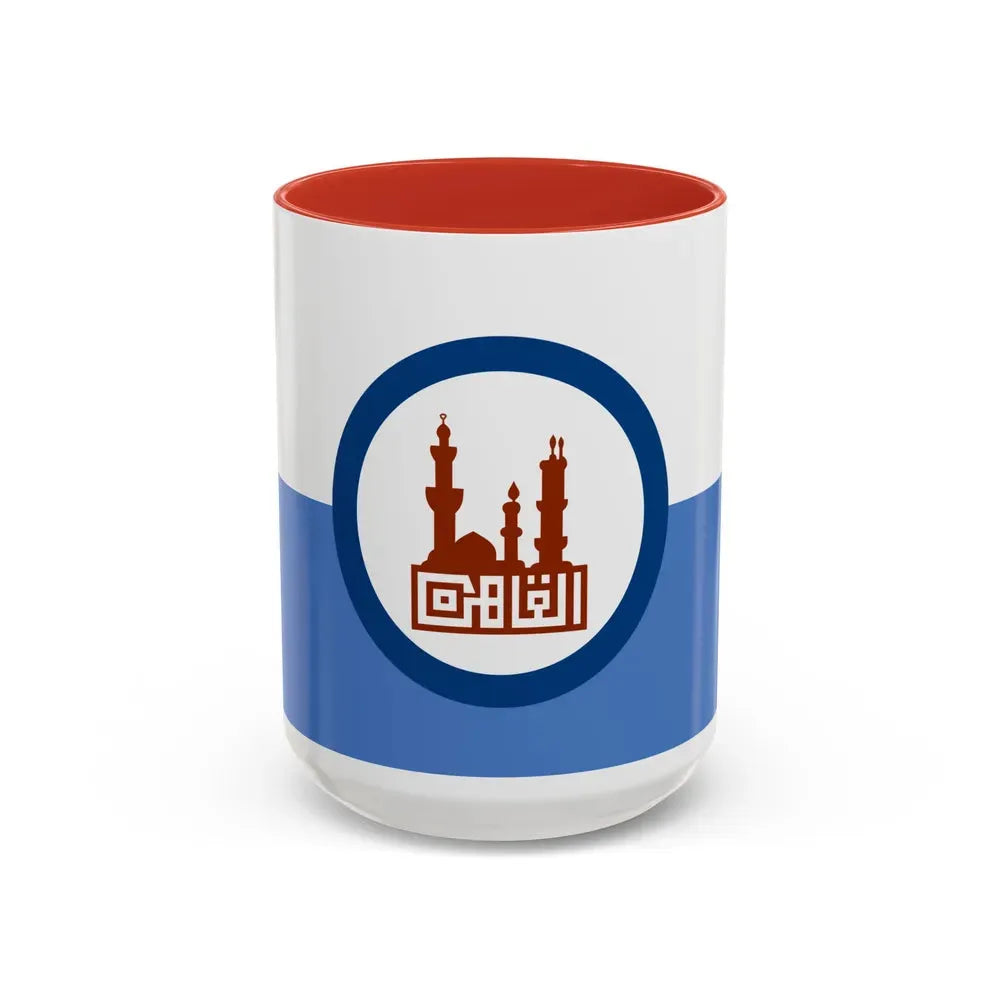 Flag of the Cairo Governorate Egypt - Accent Coffee Mug 15oz Red - Go Mug Yourself