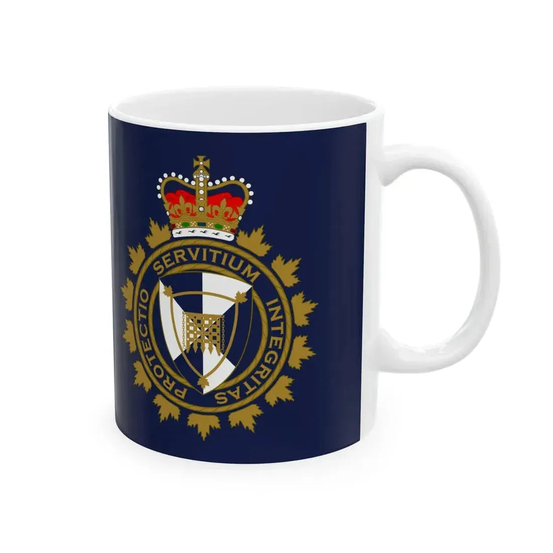 Flag of the Canada Border Services Agency (Canada) White Coffee Mug - Go Mug Yourself