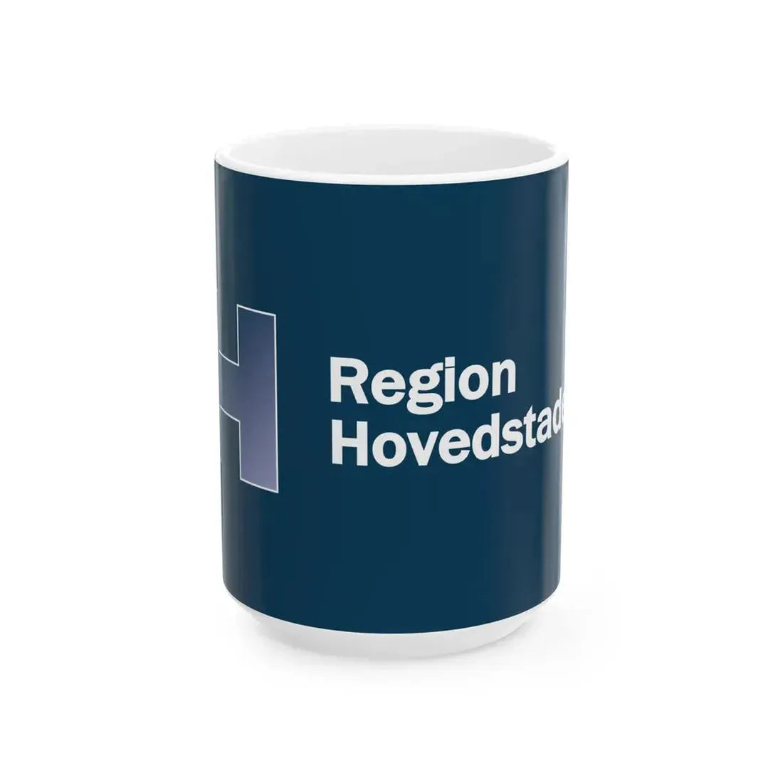 Flag of the Capital Region of Denmark (Denmark) White Coffee Mug 15oz - Go Mug Yourself