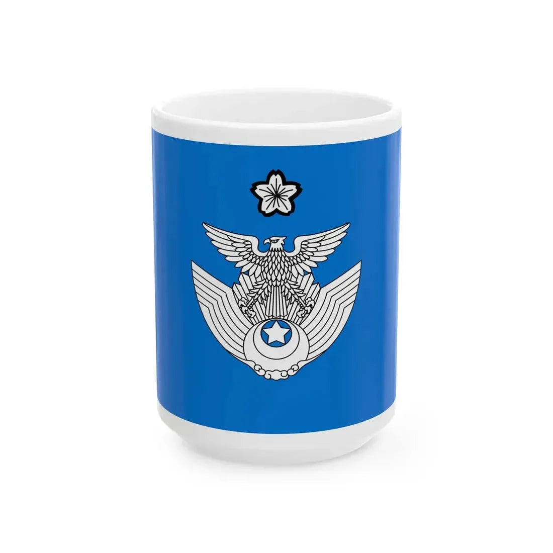 Flag of the Captain of the Air Self Defense Force Japan (Japan) White Coffee Mug 15oz - Go Mug Yourself