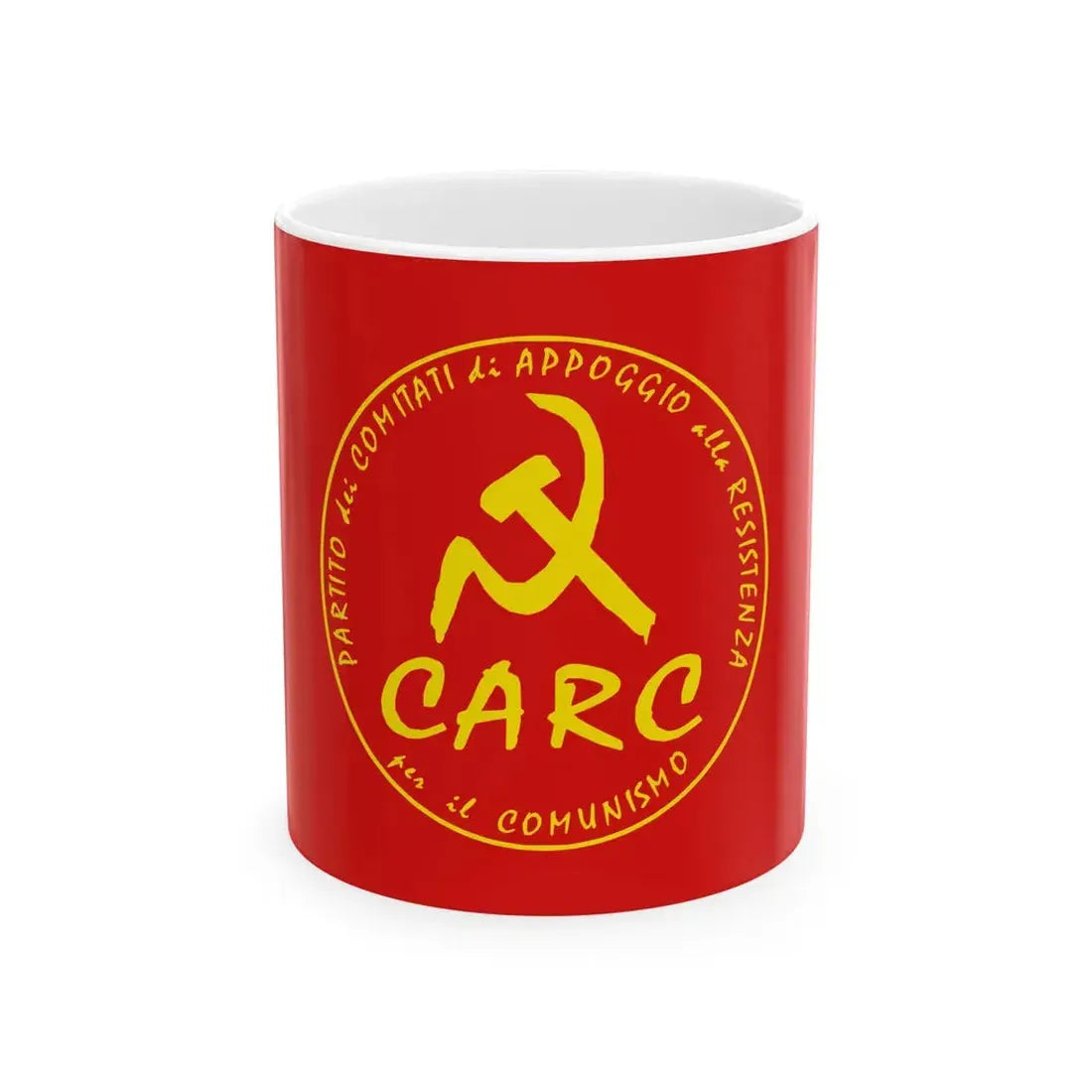 Flag of the CARC Party (Italy) White Coffee Mug 11oz - Go Mug Yourself
