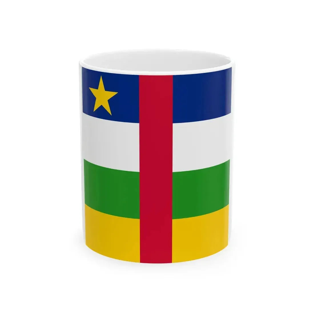 Flag of the Central African Republic 1-1 (Central African Republic) White Coffee Mug 11oz - Go Mug Yourself