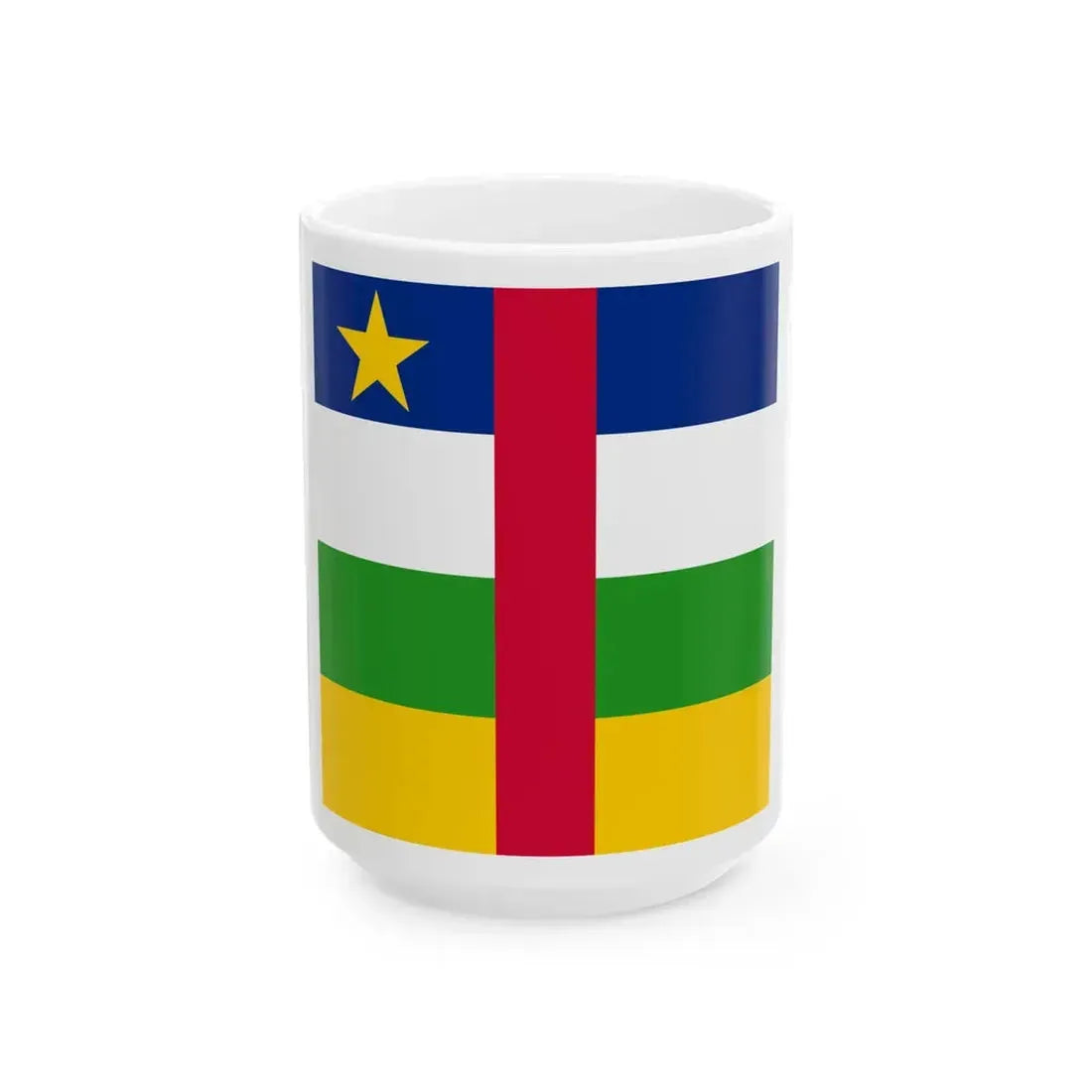Flag of the Central African Republic 1-1 (Central African Republic) White Coffee Mug 15oz - Go Mug Yourself